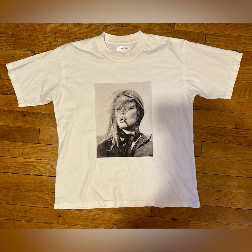 Anine Bing x Brigitte Bardot screen printed t-shirt